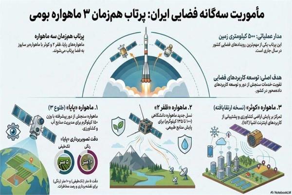 پایا، ظفر۲ و کوثر امروز راهی مدار زمین می‌شوند