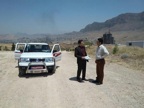 بازدید مهندس حیدری از محل جدید احداث اداره کل در بام لرستان