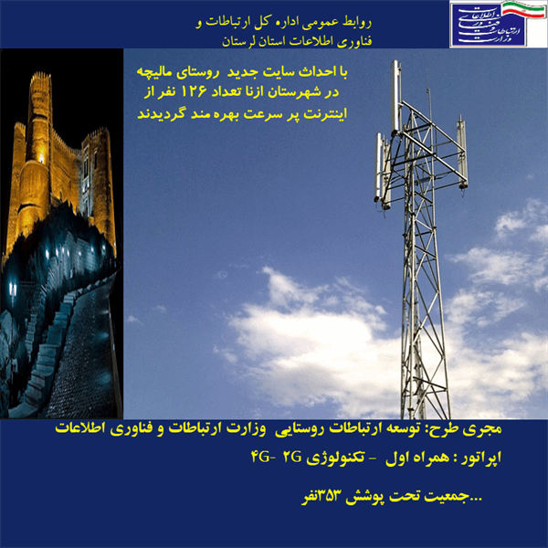 بهره مندی 126 خانوار روستایی لرستان از اینترنت پرسرعت